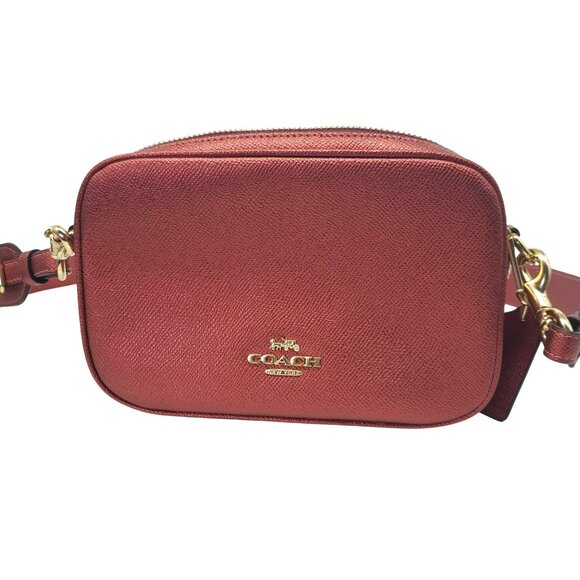 Coach Jes Crossbody 20 Metallic Clay TSITP Red Camera Bag Purse Fall Holiday - Picture 1 of 15